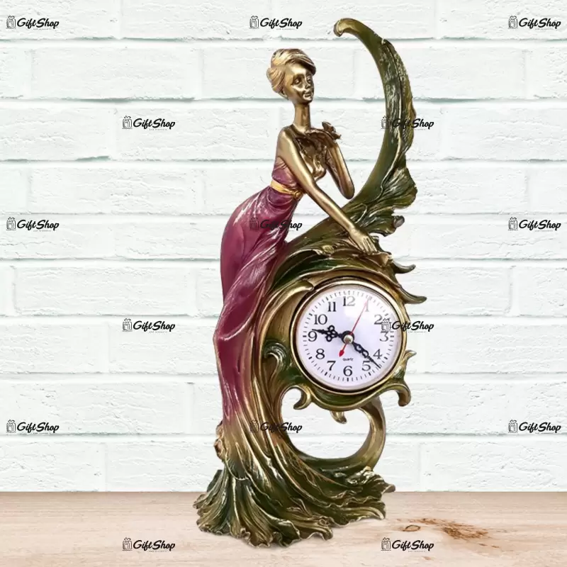 Fata cu ceas, statueta din rasina, model 1033g